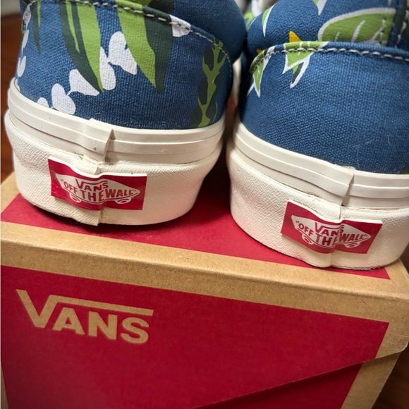 Vans Floral Slip-On Sneakers - Blue and Yellow - Picture 3 of 9